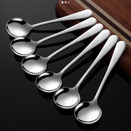 Stainless steel round spoons, coffee stirring spoons, Western spoons, spoon spoons, children's spoons, soup spoons, dessert spoons, small spoons Stainless steel round spoons, coffee stirring spoons, Western spoons, spoon spoons, children's spoons, soup spoons, dessert spoons, small spoons